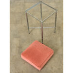 French Vintage Upholstered Vanity Stool