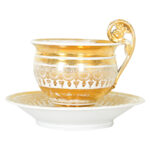 French Empire Porcelain Cup & Saucer