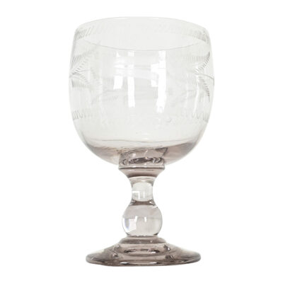 French 19th Century Etched Glass Chalice