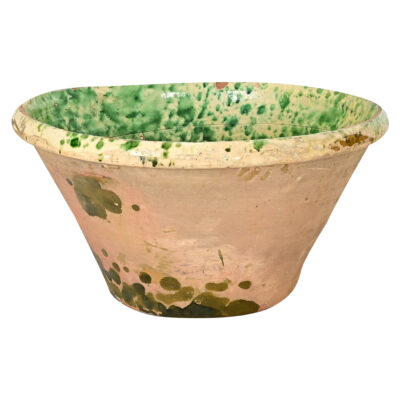 Italian 19th Century Terracotta Glazed Mixing Bowl