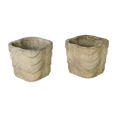 English Pair of Large Art Deco Planters