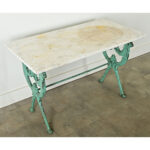 French Cast Iron & Marble Bistro Table