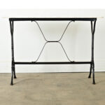 French Vintage Cast Iron & Curvy Marble Bistro Table