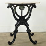 French 19th Century Cast Iron & White Marble Bistro Table