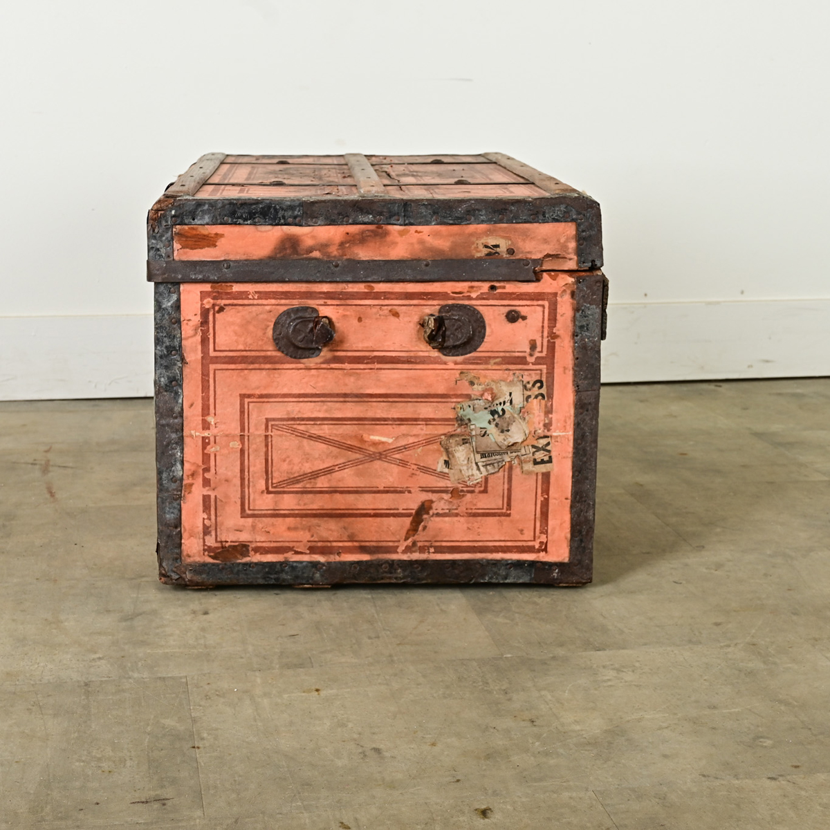 French 19th Century Steamer Trunk - Fireside Antiques