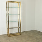 Vintage Hollywood Regency Brass & Glass Etagere