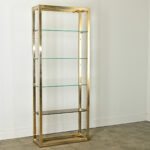 Vintage Hollywood Regency Brass & Glass Etagere