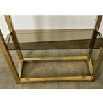 Vintage Hollywood Regency Brass & Glass Etagere