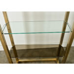 Vintage Hollywood Regency Brass & Glass Etagere