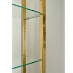 Vintage Hollywood Regency Brass & Glass Etagere