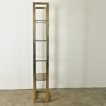 Vintage Hollywood Regency Brass & Glass Etagere