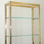 Vintage Hollywood Regency Brass & Glass Etagere