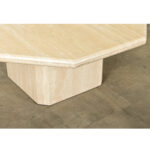 French Hollywood Regency Travertine Coffee Table