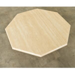 French Hollywood Regency Travertine Coffee Table