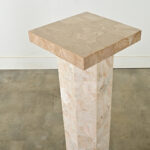 French Hollywood Regency Travertine Column