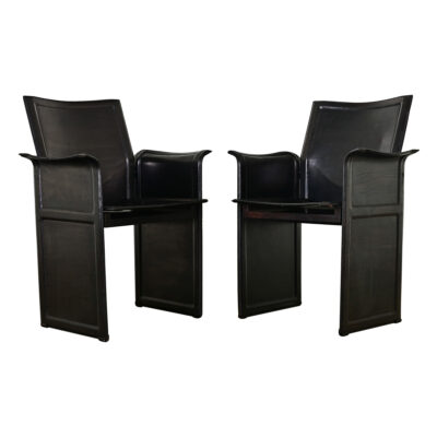 Vintage Italian Matteo Grassi Leather Armchairs