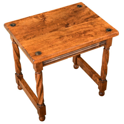 French 20th Century Walnut Stool