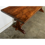 French 18th Century Solid Walnut Trestle Table