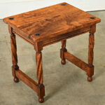 French 20th Century Walnut Stool