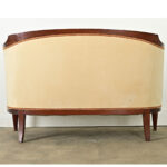 French Art Deco Walnut & Upholstered Settee