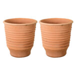 Pair of Greek Reproduction Terracotta Pots 1 Pair of Greek Reproduction Terracotta Pots