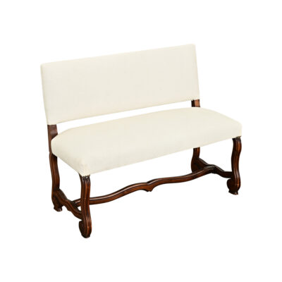 French 19th Century Walnut Os de Mouton Bench