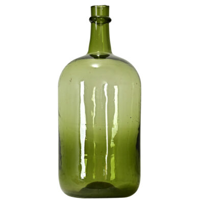 French 19th Century Green Blown Glass Wine Bottle