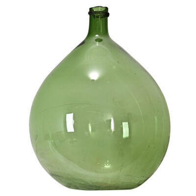 French 19th Century Green Blown Glass Wine Keg