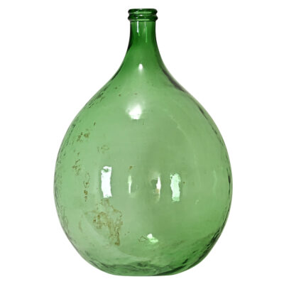 French 19th Century Green Blown Glass Wine Keg