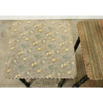 Pair of French Ebonized & Fabric Side Tables