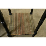 Pair of French Ebonized & Fabric Side Tables