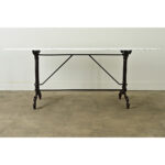 French Iron & Marble Outdoor Dining Table