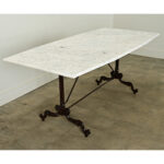 French Iron & Marble Outdoor Dining Table