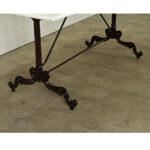 French Iron & Marble Outdoor Dining Table