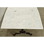 French Iron & Marble Outdoor Dining Table