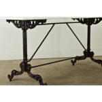 French Iron & Marble Outdoor Dining Table