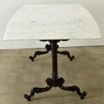French Iron & Marble Outdoor Dining Table