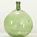 French 19th Century Green Glass Wine Keg