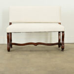 French 19th Century Walnut Os de Mouton Bench