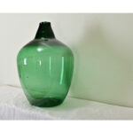 French 19th Century Large Green Glass Wine Keg