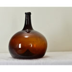 French 19th Century Blown Amber Glass Wine Keg