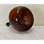 French 19th Century Blown Amber Glass Wine Keg