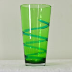 Vintage Whitefriars Green Glass Vase