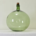 French 19th Century Green Blown Glass Wine Keg