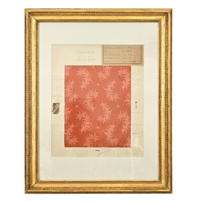 French 19th Century Framed Fabric Strike Off
