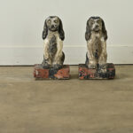 Vintage Pair of English Spaniel Garden Statues