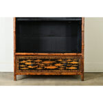 French 19th Century Bamboo & Decoupage Bookcase