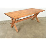 Swedish 20th Century Pine Trestle Table
