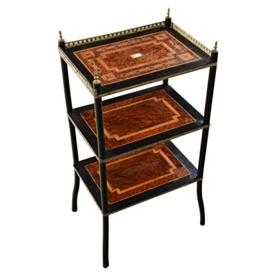 French Inlay & Ebonized Etagere Circa 1900
