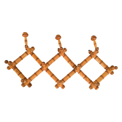 French 19th Century Faux Bamboo Coat & Hat Rack